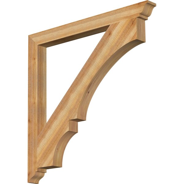 Ekena Millwork Balboa Traditional Rough Sawn Bracket, Western Red Cedar, 4"W x 46"D x 46"H BKT04X46X46BOA01RWR - main